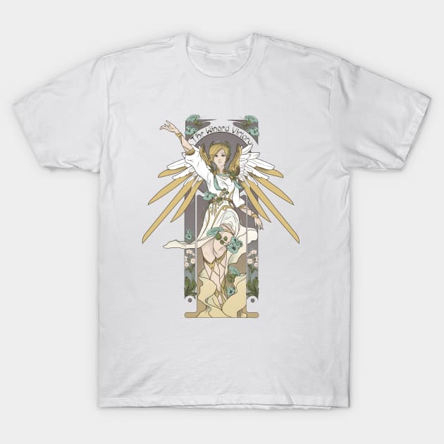 The Winged Victory T-Shirt by RhunaArt